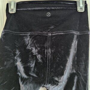 Lululemon high rise velvet leggings, black size 2